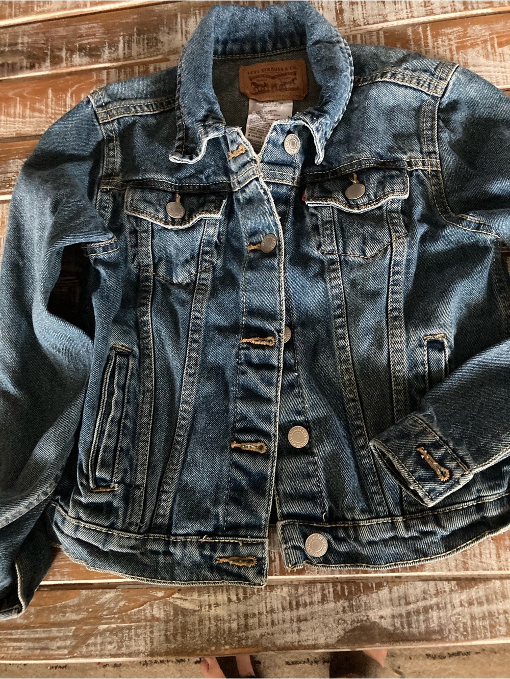 Levi's Kids Dark Blue Denim Trucker Jacket